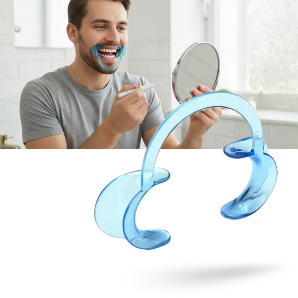 Clear C Shape Mouth Opener for Precise Hygienic Dental Exams