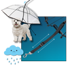 Clear Rainproof Dog Umbrella Leash Keeps Your Dog Dry During Walks