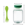 Clear Meal Prep Jar With Built In Sauce Cup For Mess Free Meals