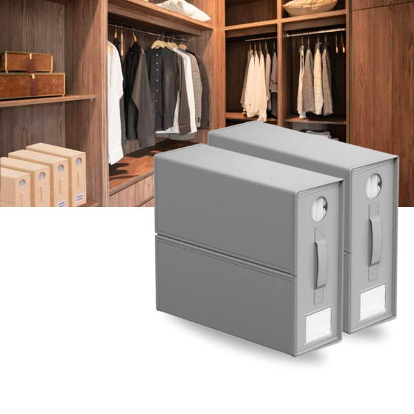 Transparent Window Cube Organizer For Dust Free Closet Storage Foldable Design