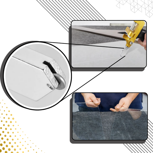 Precision Glass Cutter With Tungsten Steel Blade And Soft Grip