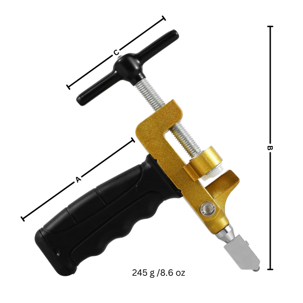 Precision Glass Cutter With Tungsten Steel Blade And Soft Grip