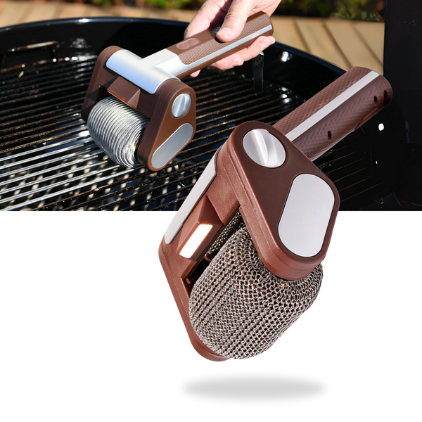 Cordless Grill Cleaning Brush With Led Spotlight For Deep Cleaning
