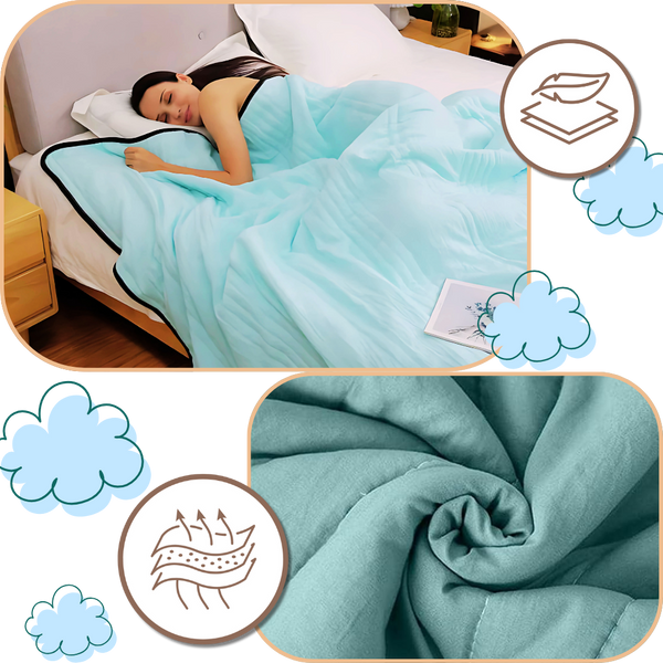 Cooling Calming Blanket With Moisture Wicking Comfort All Night