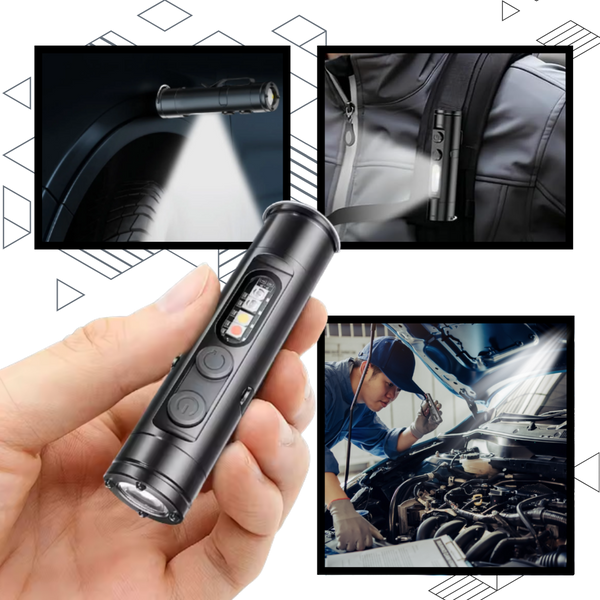 Compact Magnetic Flashlight With Rapid USB C Charging And Waterproof