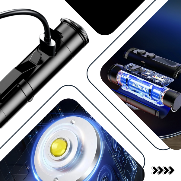 Compact Magnetic Flashlight With Rapid USB C Charging And Waterproof