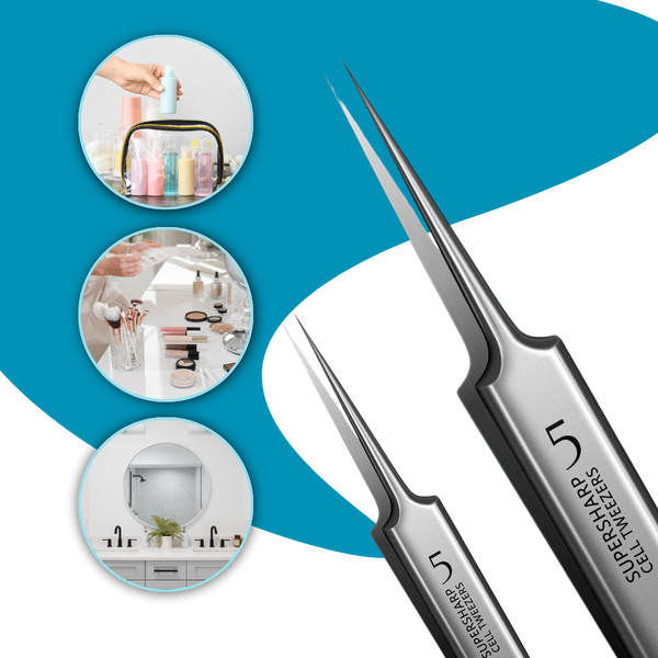 Multifunctional Precision Pointed Tweezers Set For Flawless Skin