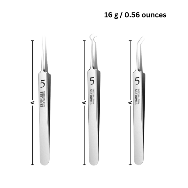 Multifunctional Precision Pointed Tweezers Set For Flawless Skin
