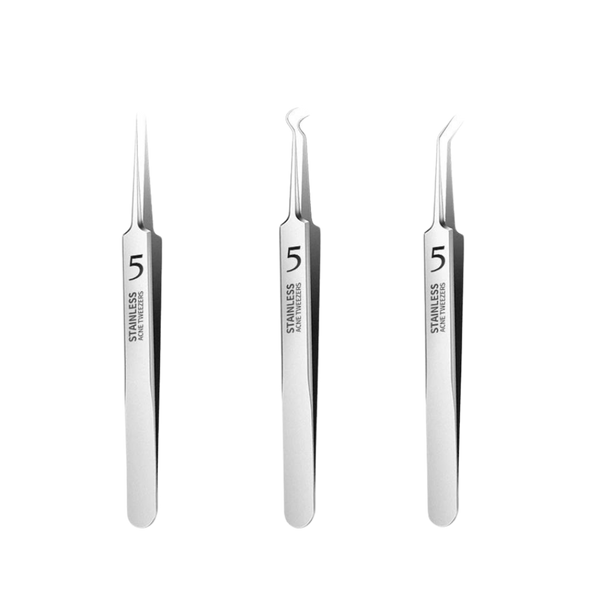 Multifunctional Precision Pointed Tweezers Set For Flawless Skin