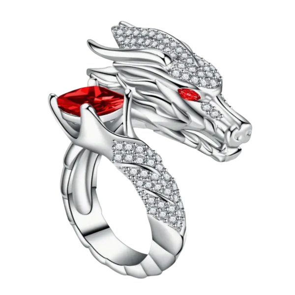 Handcrafted Silver Dragon Ring With Timeless Elegance And Adjustable Fit