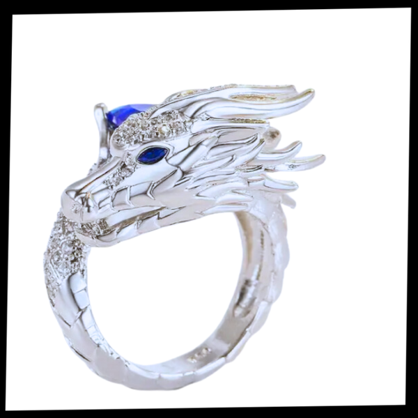 Handcrafted Silver Dragon Ring With Timeless Elegance And Adjustable Fit