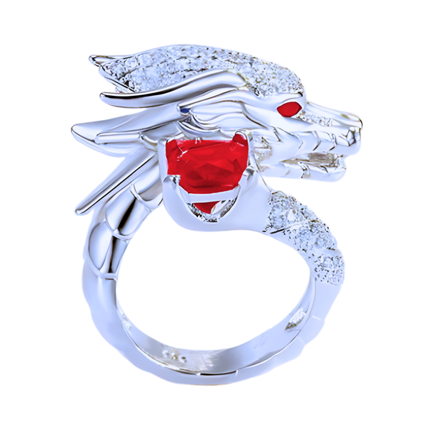 Handcrafted Silver Dragon Ring With Timeless Elegance And Adjustable Fit