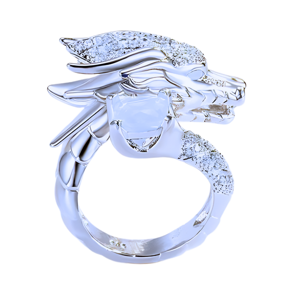 Handcrafted Silver Dragon Ring With Timeless Elegance And Adjustable Fit