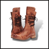 Vintage Polyurethane Leather Ankle Boots With All Day Comfort