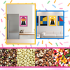 Wall Mount Candy Frame Dispenser With Photo Frame And Large Capacity