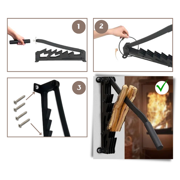 Wall Mounted Kindling Splitter For Quick Safe Firewood Prep