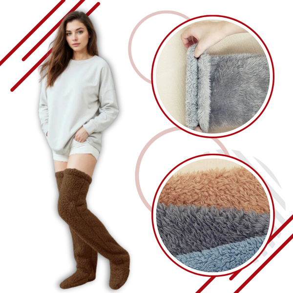 Thermal Fuzzy Socks With Enhanced Warmth And Non Slip Grip