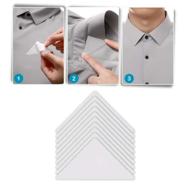 Wash Resistant Invisible Collar Sticker For Crisp Look All Day