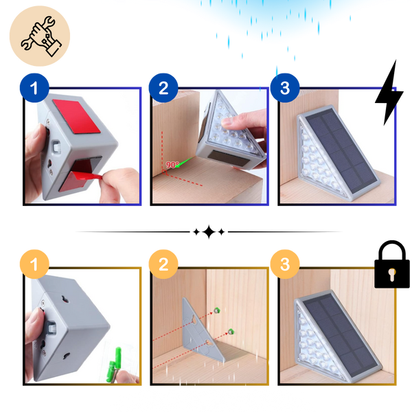Premium IP67 Waterproof Solar Step Lights for Safe Outdoor Illumination