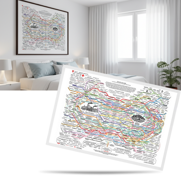 Holistic Wellness Cloth Chart With Intuitive Layout For Modern Decor