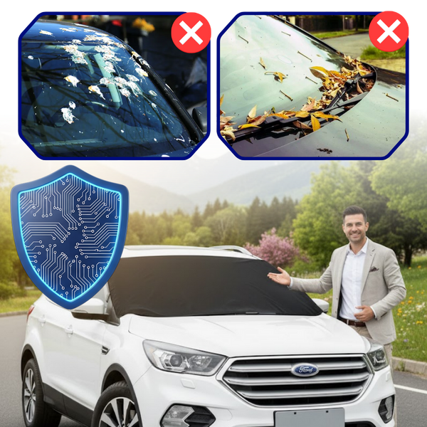 All Season Windshield Snow Cover With Magnetic Fit And UV Sun Shield