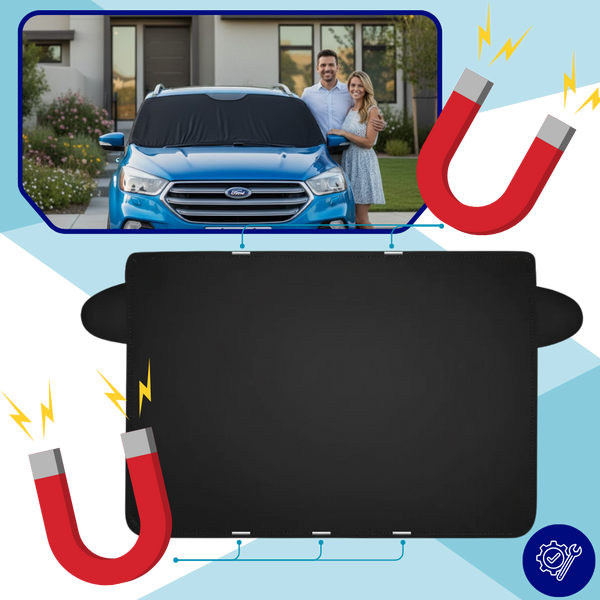All Season Windshield Snow Cover With Magnetic Fit And UV Sun Shield