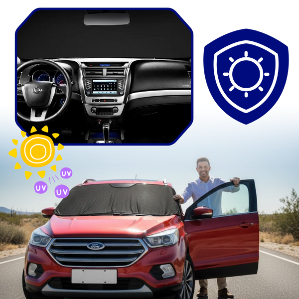 All Season Windshield Snow Cover With Magnetic Fit And UV Sun Shield