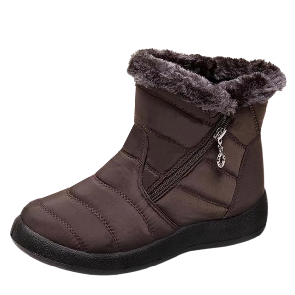 Women's Insulated Waterproof Snow Boots With Plush Lining