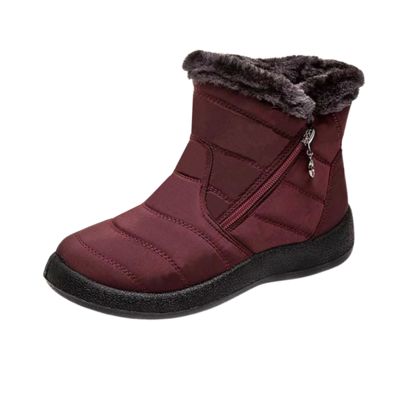 Women's Insulated Waterproof Snow Boots With Plush Lining