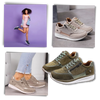 Sparkling Crystal Accent Wedge Sneakers For Added Height And Glamour