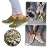 Sparkling Crystal Accent Wedge Sneakers For Added Height And Glamour