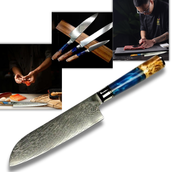 Riviera Maya 67 Layer Damascus Steel Japanese Knives For Precision Cutting