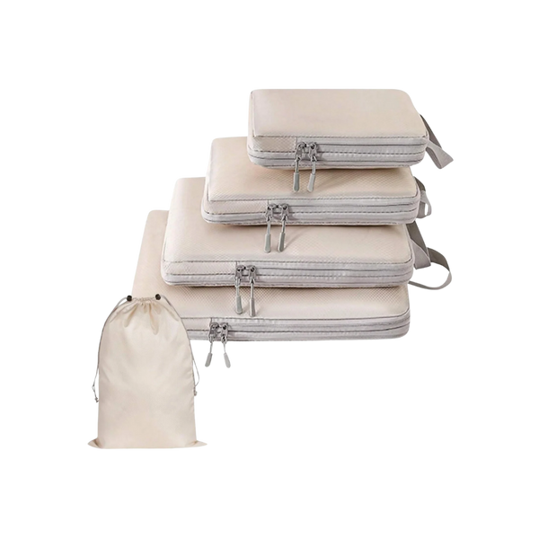Zip Compression Luggage Organizer For Space Saving And Easy Packing