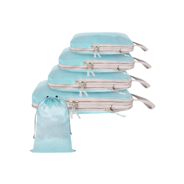 Zip Compression Luggage Organizer For Space Saving And Easy Packing
