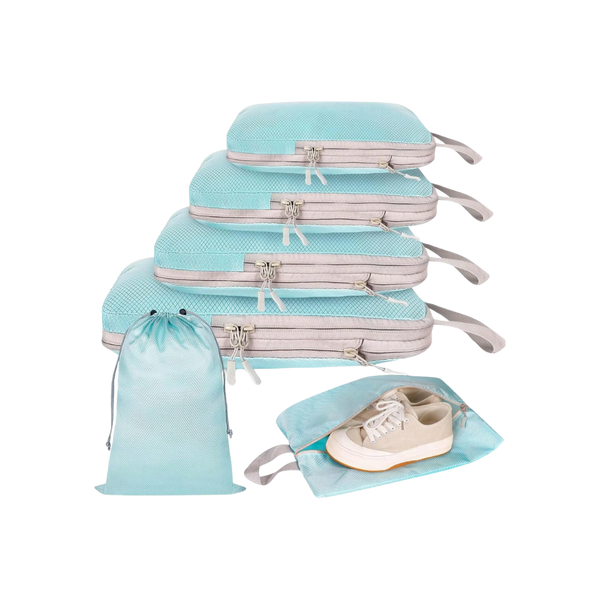 Zip Compression Luggage Organizer For Space Saving And Easy Packing