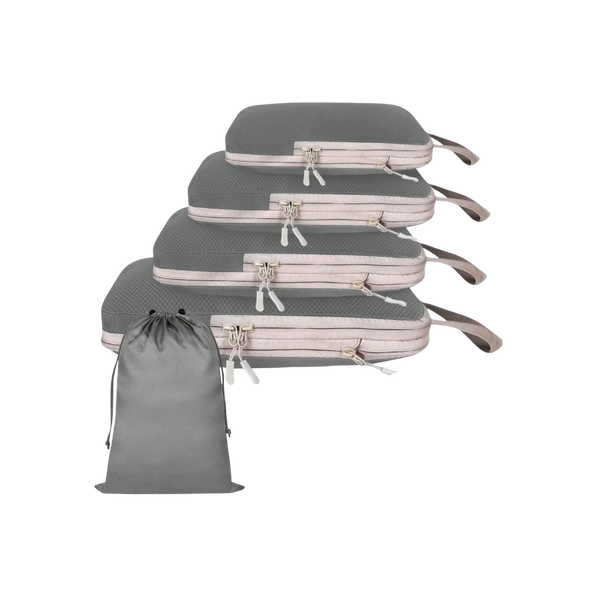 Zip Compression Luggage Organizer For Space Saving And Easy Packing